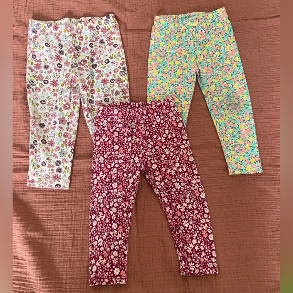 Floral cotton leggings